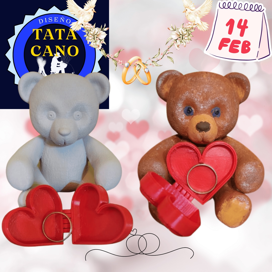 Image Teddy bear with a heartbox