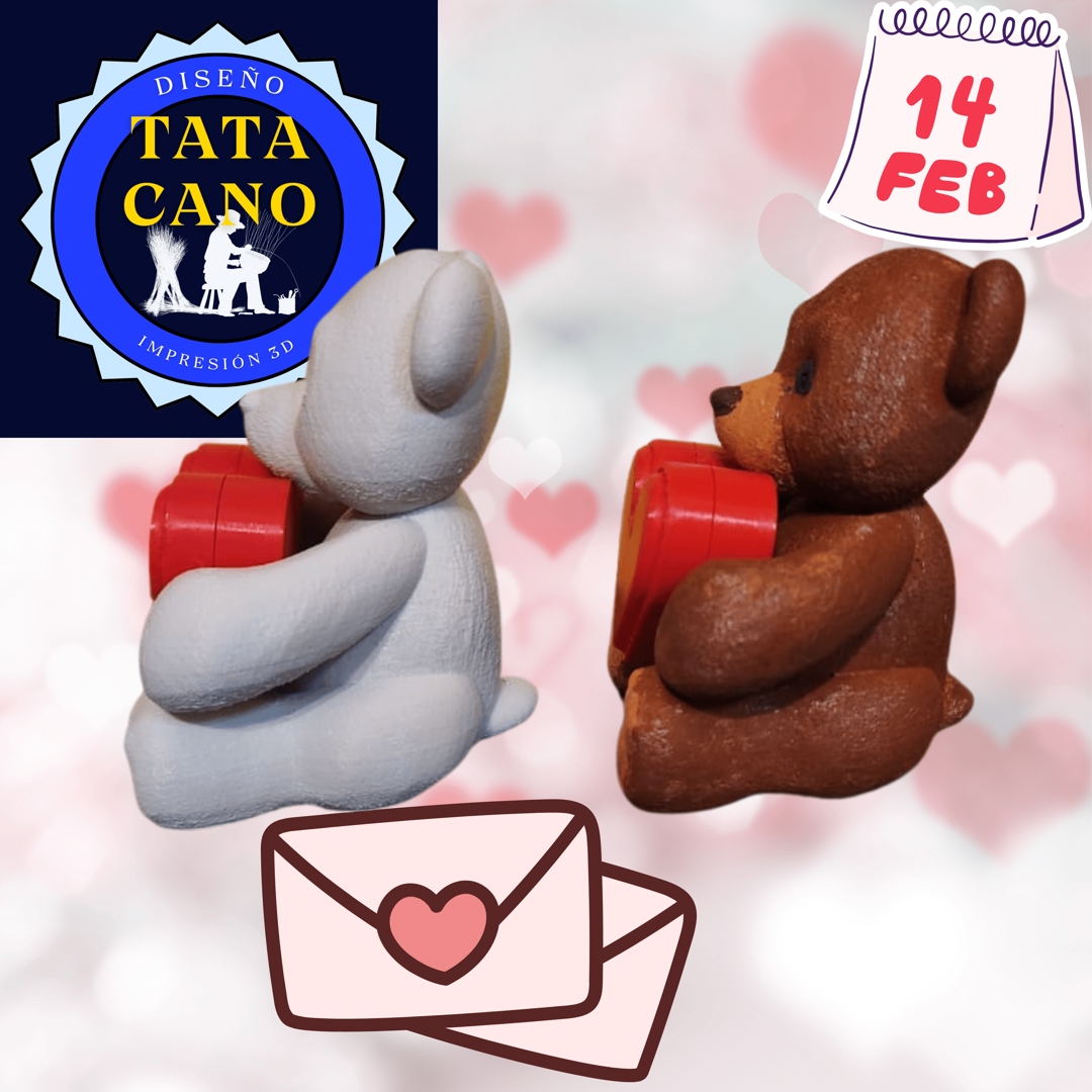 Image Teddy bear with a heartbox