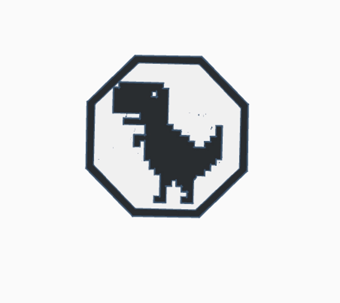 Image Google Dinosaur Coaster - Posavasos del Dinosaurio de Google
