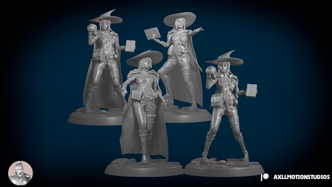 Image witch 32mm set 4 miniatures