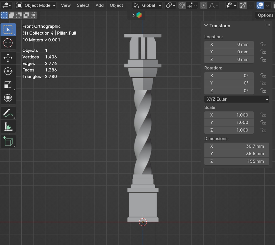 Image Pillar Spyral Ornament