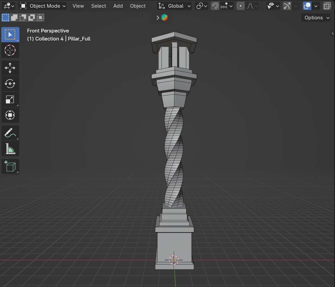 Image Pillar Spyral Ornament