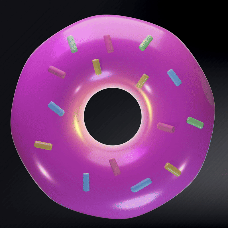 Image The Simpsons Donut, Pinky Glazed Donut With Sprinkles