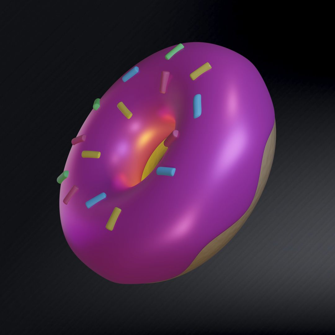 Model image THE SIMPSONS DONUT, PINKY GLAZED DONUT WITH SPRINKLES
