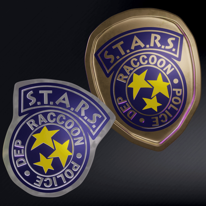Model image FREE RESIDENTEVIL 2 RPD STARS LOGO AND EMBLEM / BADGE 👮♀️