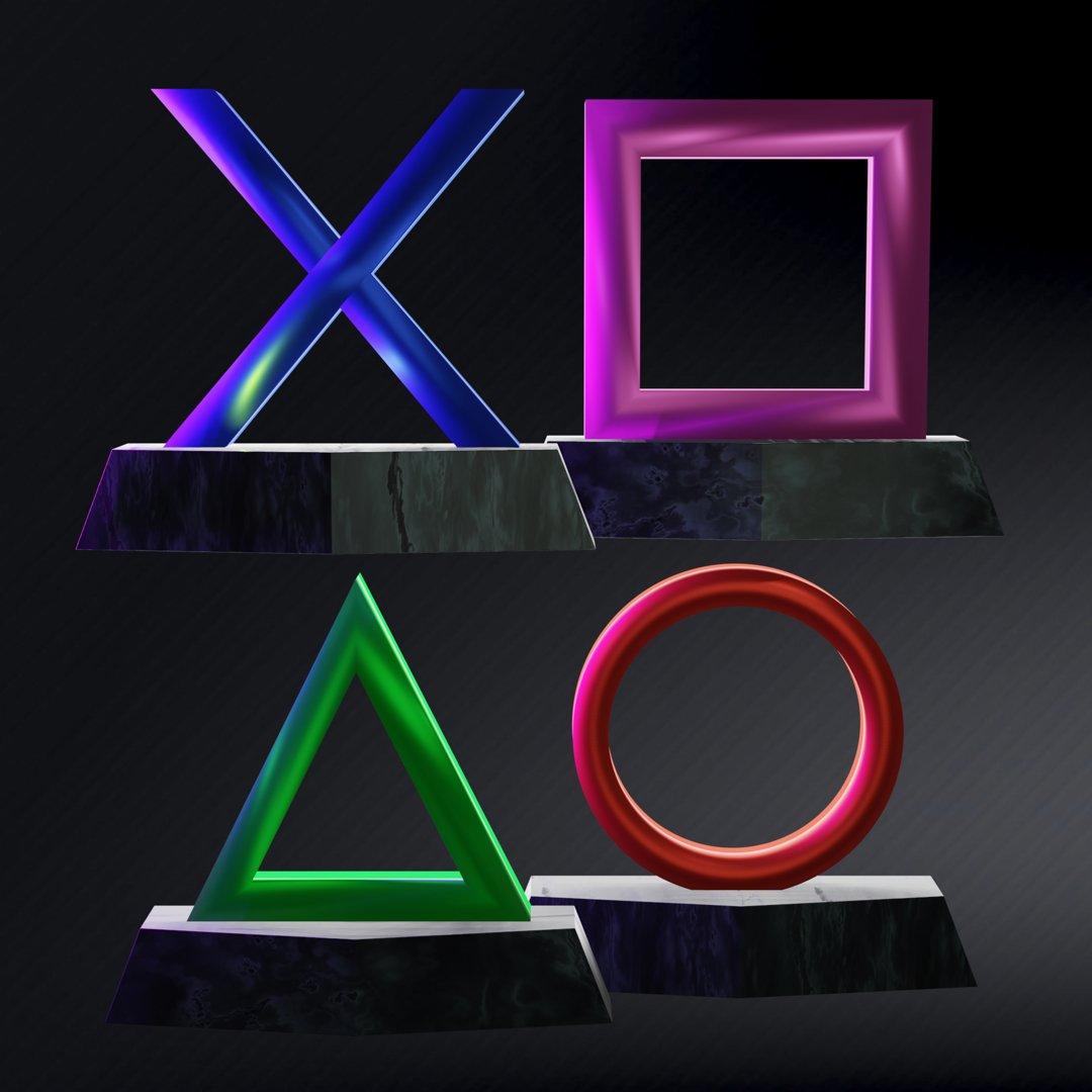 Image Play Station Icons, Buttons Alone And Base Version