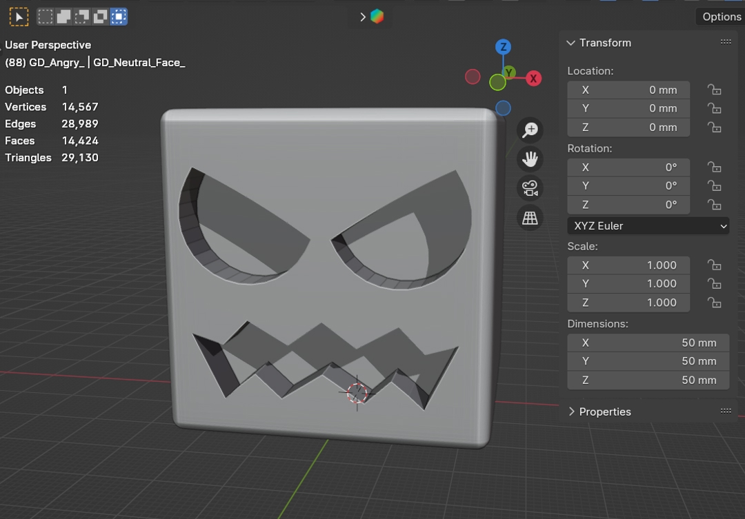 Image Geometry Dash Angry / Demonic Face