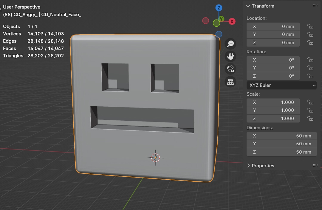 Image Geometry Dash Neutral Face