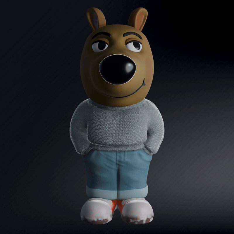 Model image CHILL GUY, CHILL DOG | UN TIO CHILL DE COJONES 🐶, 2 VERSIONS, AKA CHILL GUY OG- CHILL DE COJONES